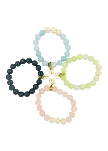 Aromatherapy Bracelet with Butterfly Charm