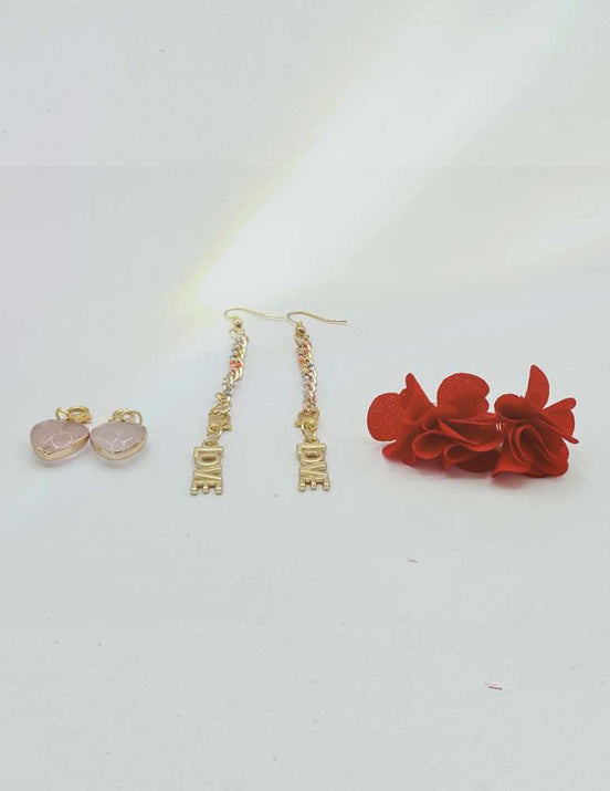 3 Piece Lover's Charm Earring  Set (Limited Edition)