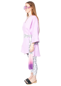 Lilac Linen Robe (Midi)