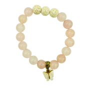 Aromatherapy Bracelet with Butterfly Charm