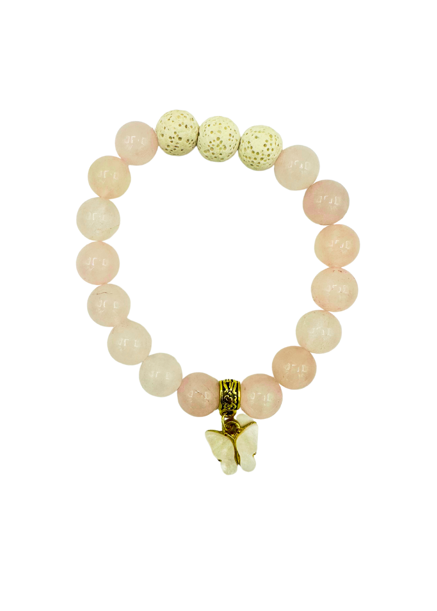Aromatherapy Bracelet with Butterfly Charm