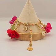 Gold Charm Bracelet Set