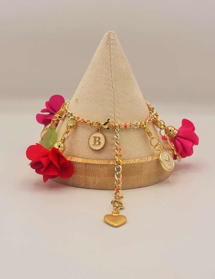 Gold Charm Bracelet Set