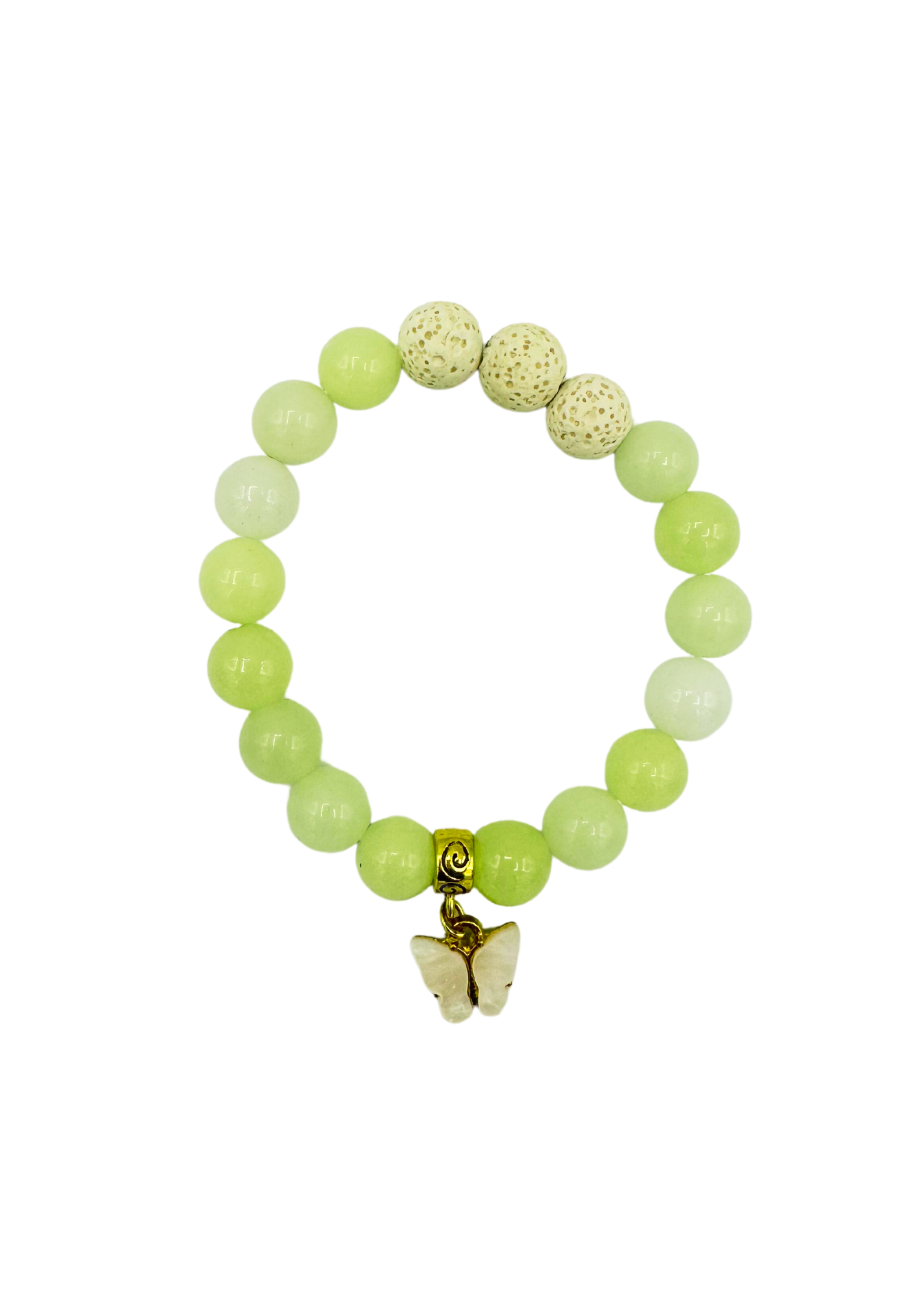 Aromatherapy Bracelet with Butterfly Charm