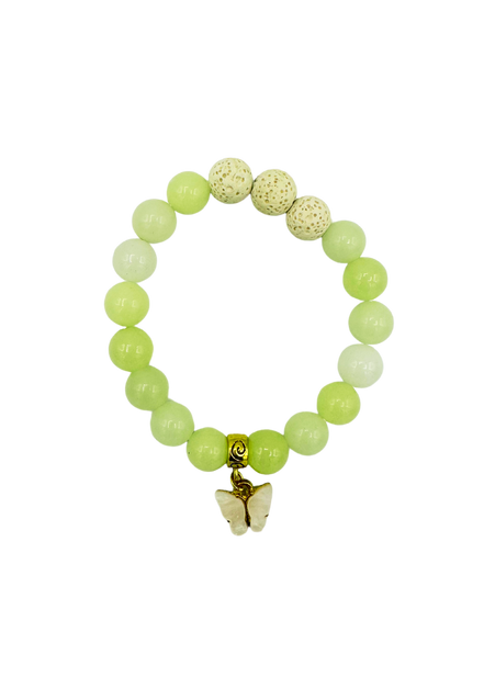 Aromatherapy Bracelet with Butterfly Charm