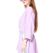 Lilac Linen Robe (Midi)