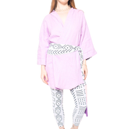 Lilac Linen Robe (Midi)