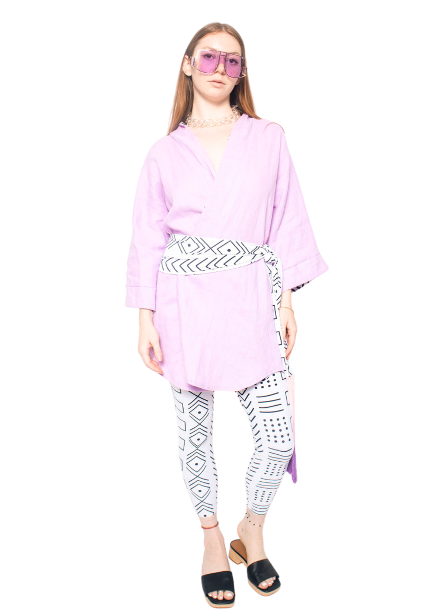 Lilac Linen Robe (Midi)