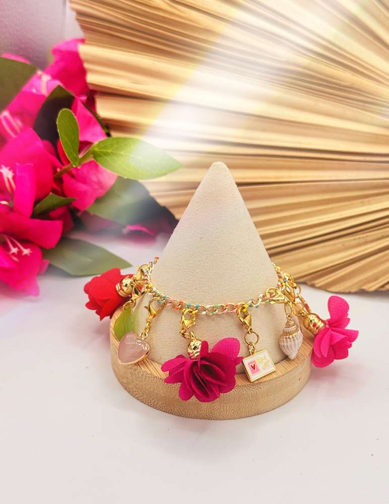 Gold Charm Bracelet Set