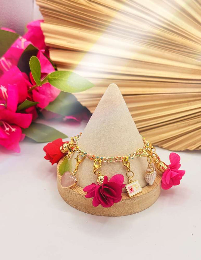 Gold Charm Bracelet Set