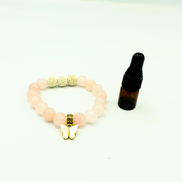 Aromatherapy Bracelet with Butterfly Charm