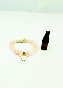 Aromatherapy Bracelet with Butterfly Charm