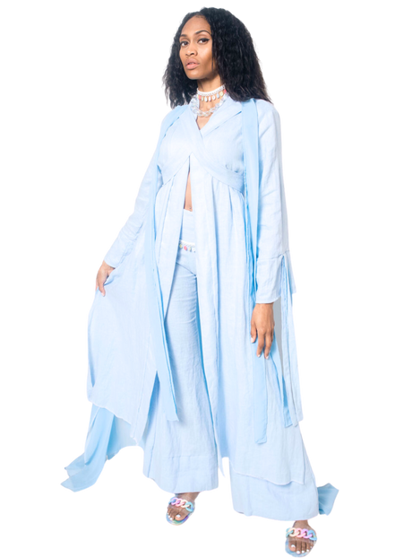 Flared Leg Linen Pants