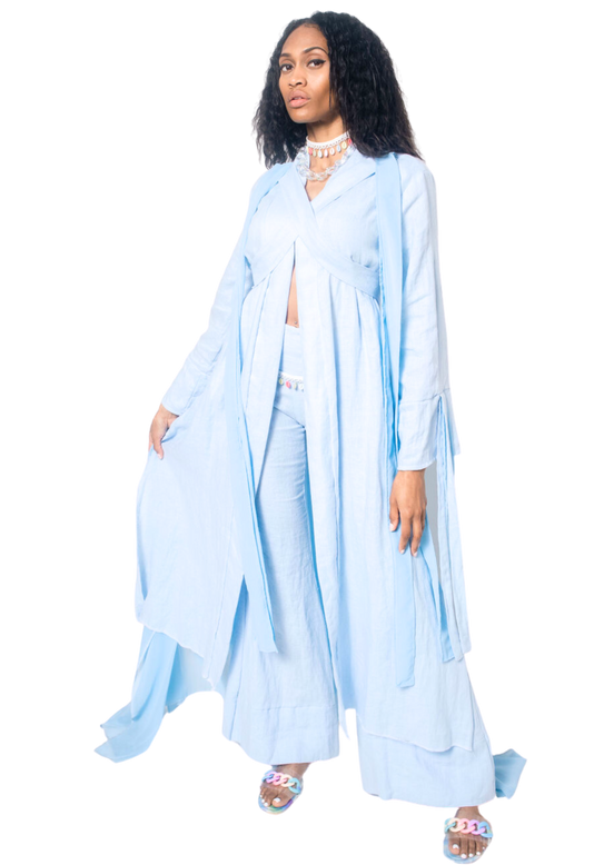 Flared Leg Linen Pants