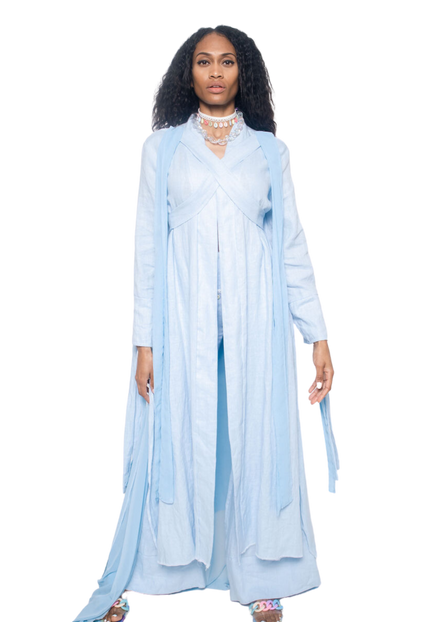 Coastal Breeze Robe w Butterfly Appliqué  (Maxi)