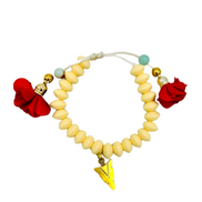 B Warrior Princess Bracelet (Arrowhead Charm with Rose Tips) - 2 in 1 - Bracelet and Earring Set