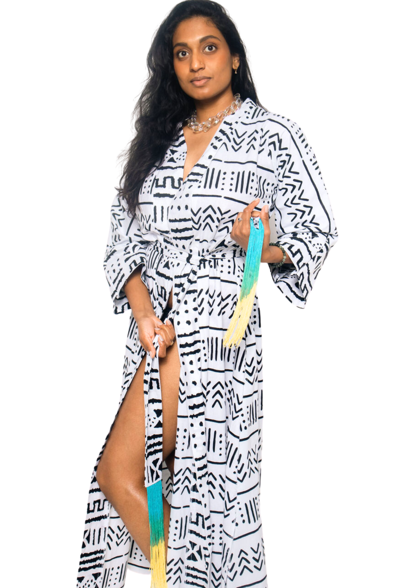 Mudcloth Robe (Maxi)
