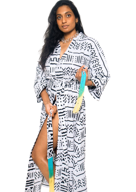 Mudcloth Robe (Maxi)