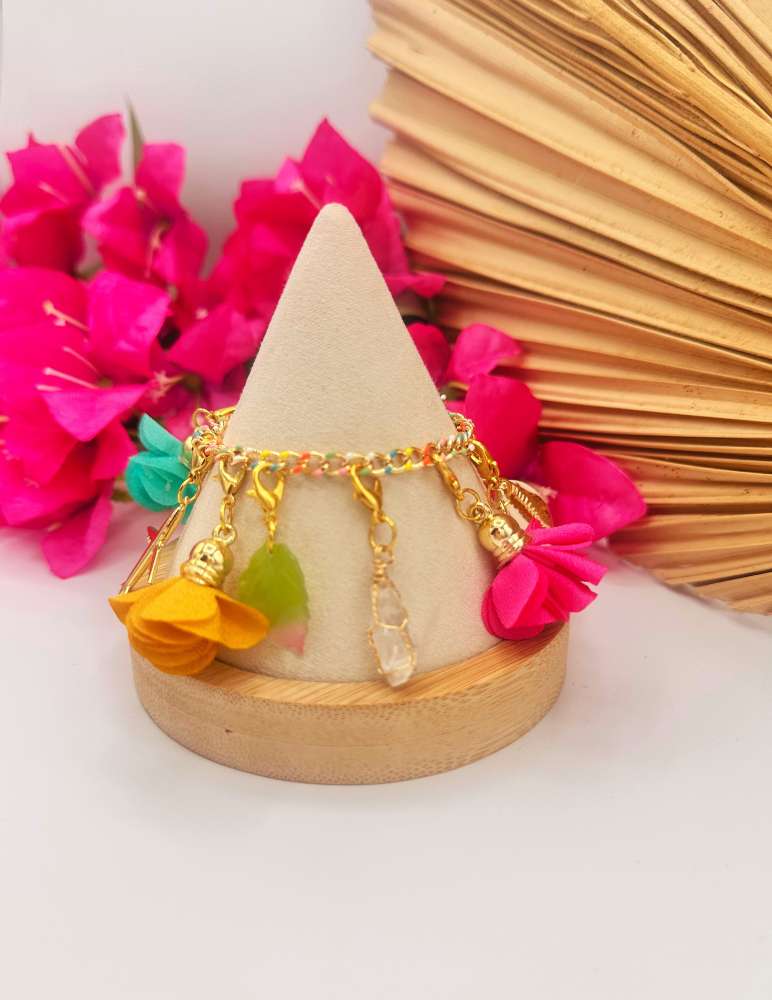 Gold Charm Bracelet Set