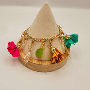 Gold Charm Bracelet Set