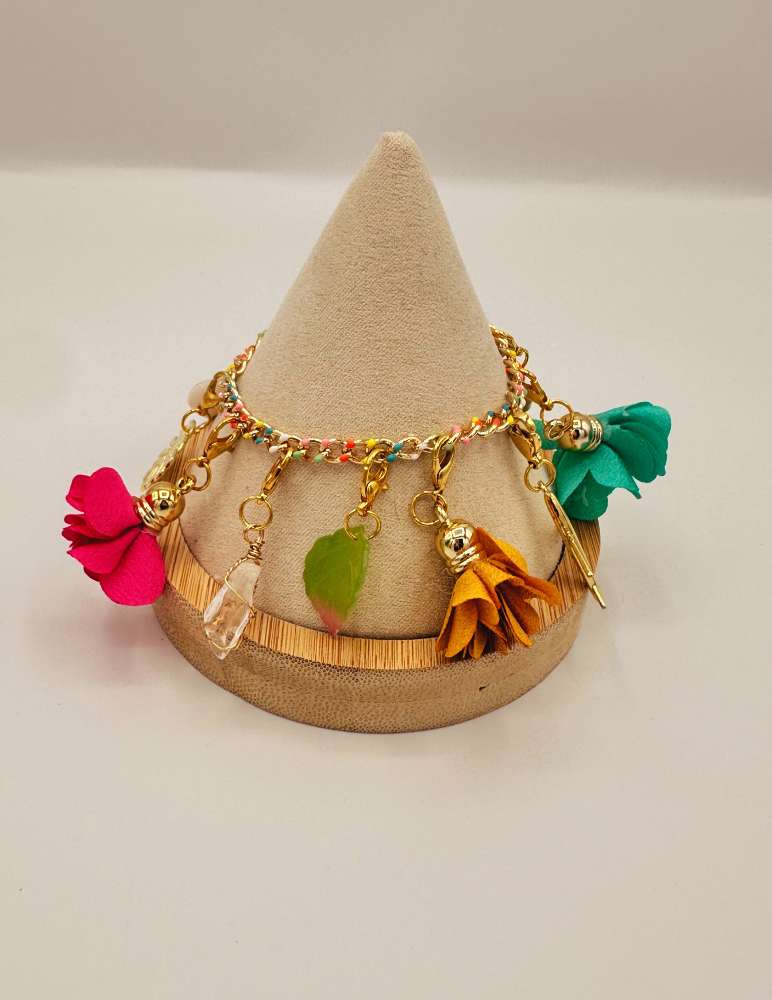 Gold Charm Bracelet Set