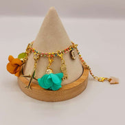 Gold Charm Bracelet Set