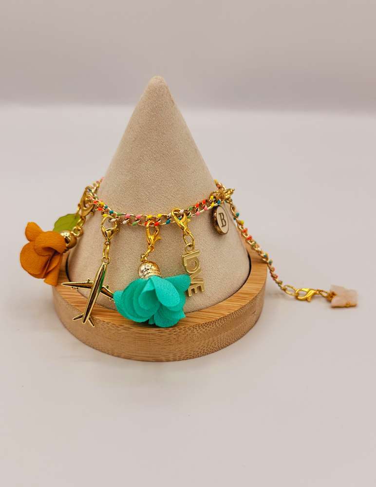 Gold Charm Bracelet Set