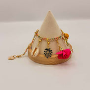 Gold Charm Bracelet Set