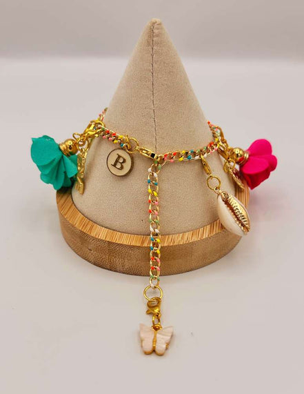 Gold Charm Bracelet Set