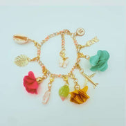 Gold Charm Bracelet Set