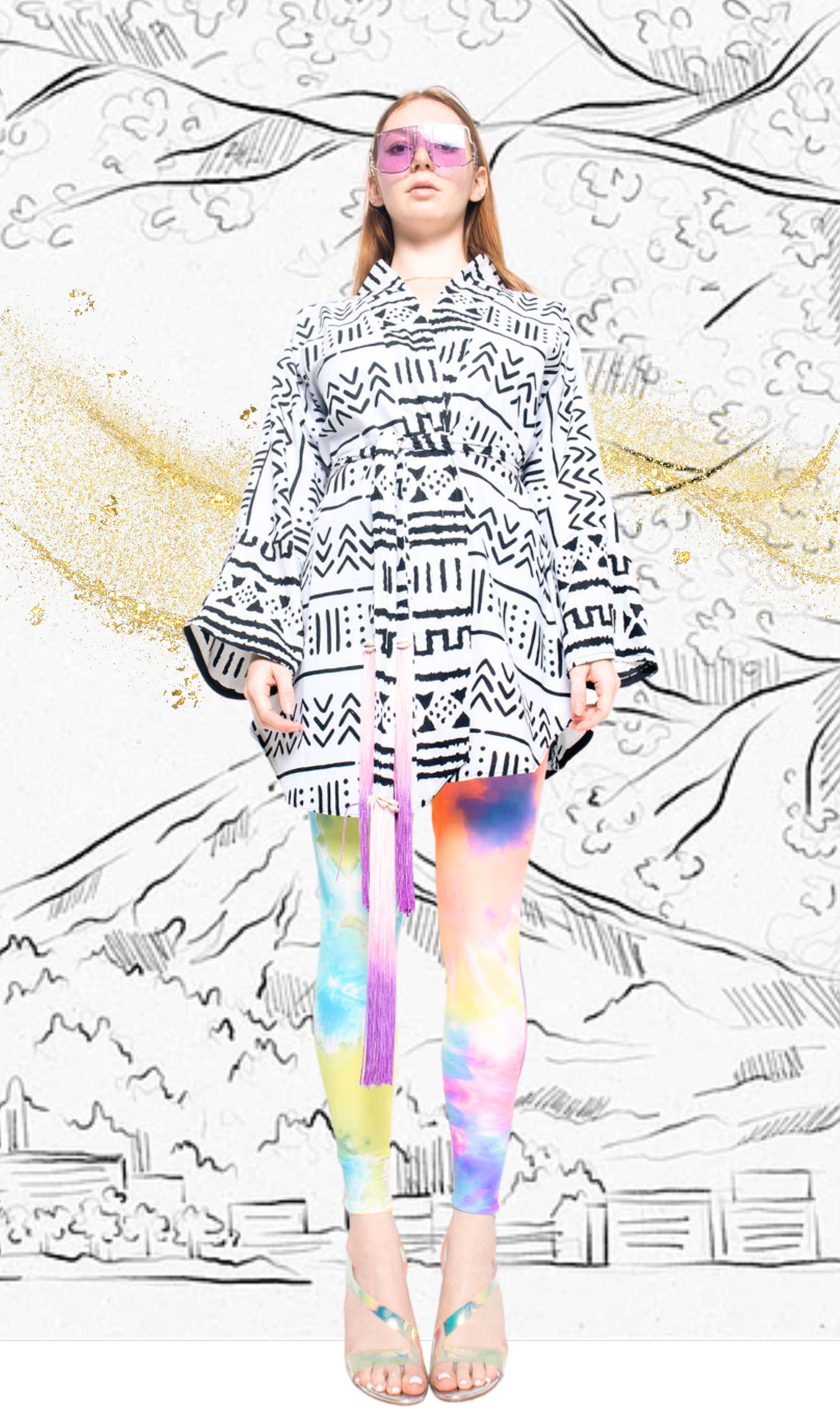 Mudcloth Robe (Midi)