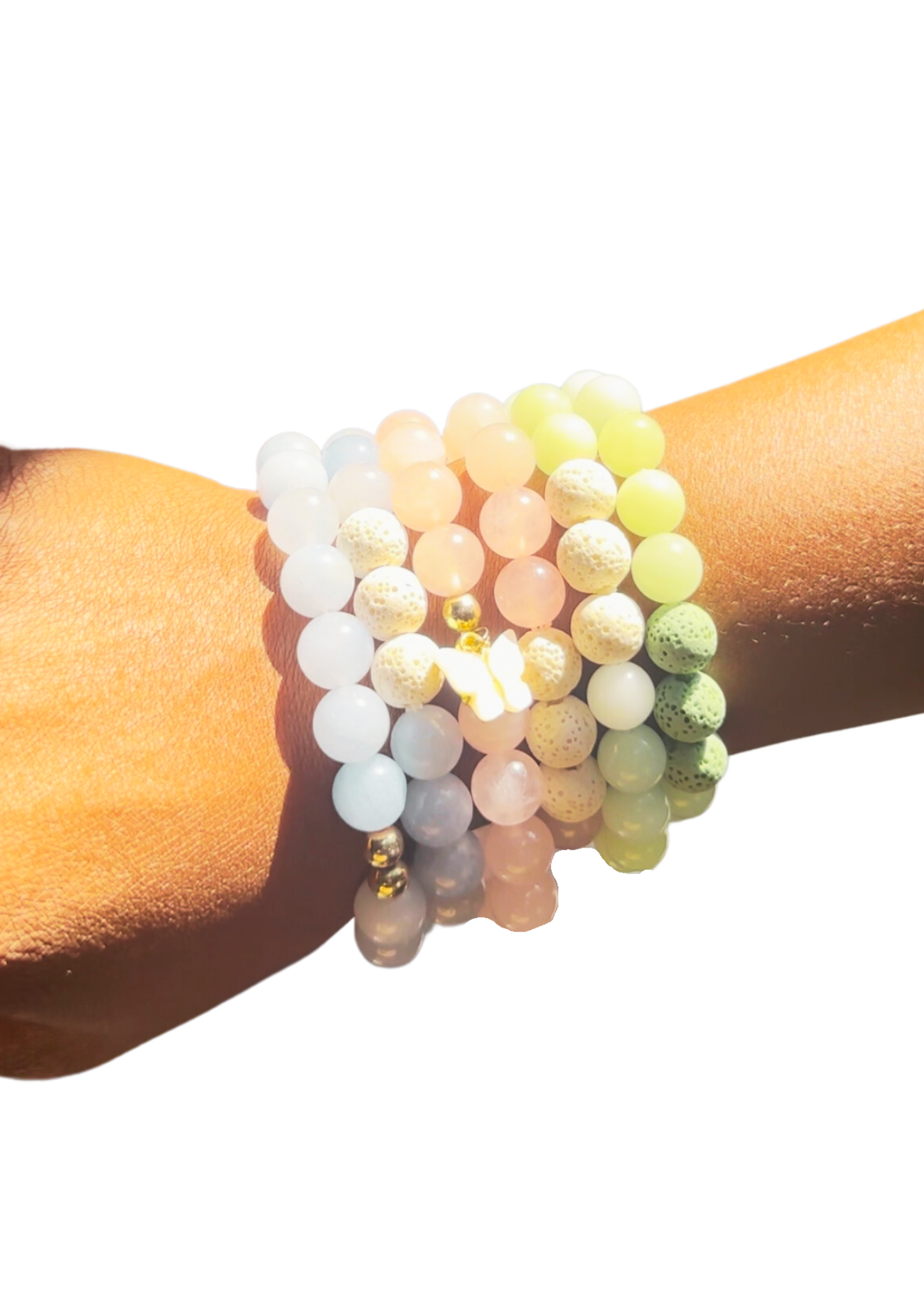 Aromatherapy Bracelet with Butterfly Charm