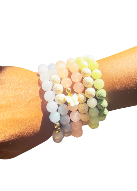 Aromatherapy Bracelet with Butterfly Charm