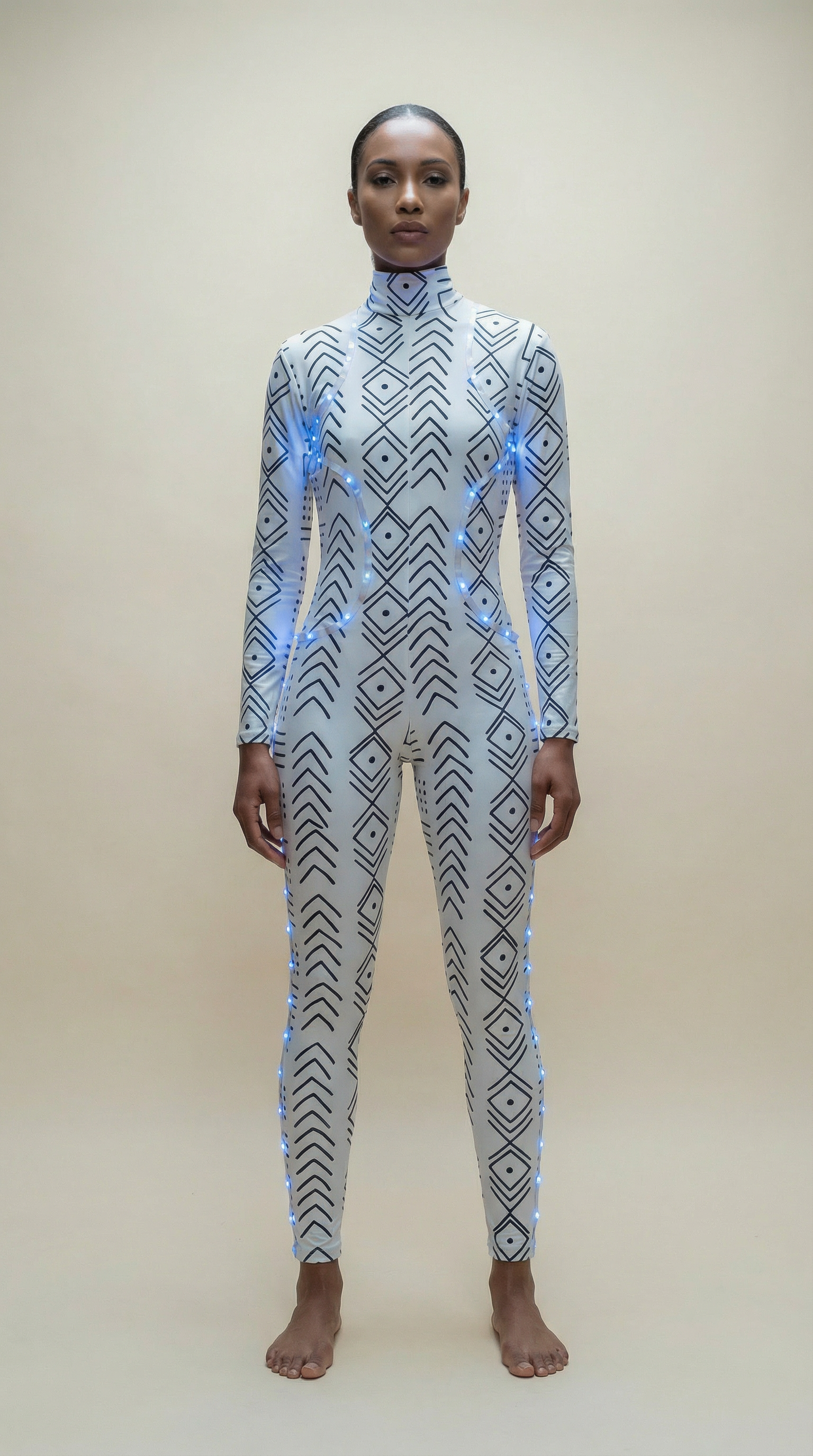 Luminous Bodysuit (Mud Cloth)