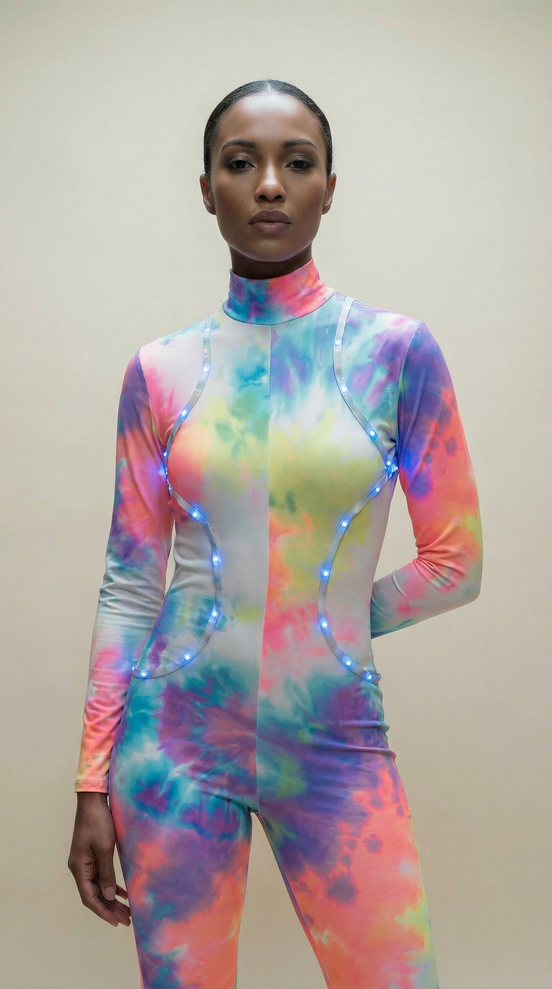 Luminous Bodysuit (Rainbow Tie Dye)