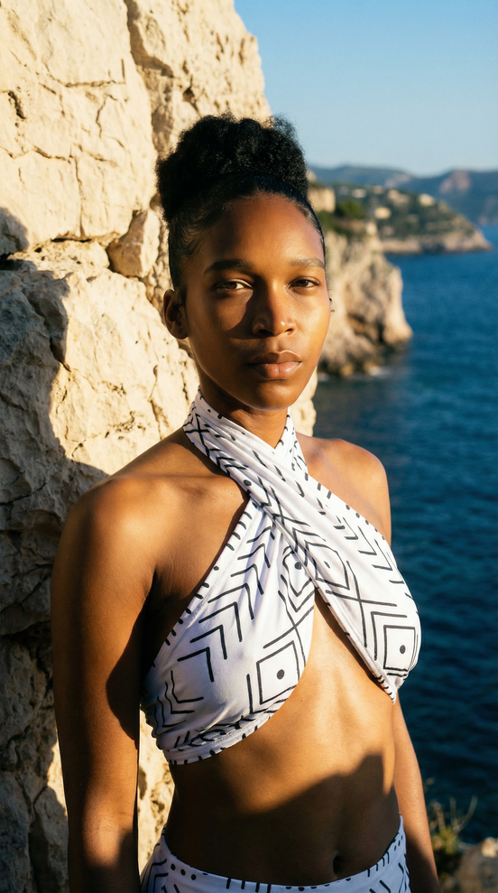 Stretch Scarf - Mudcloth Print