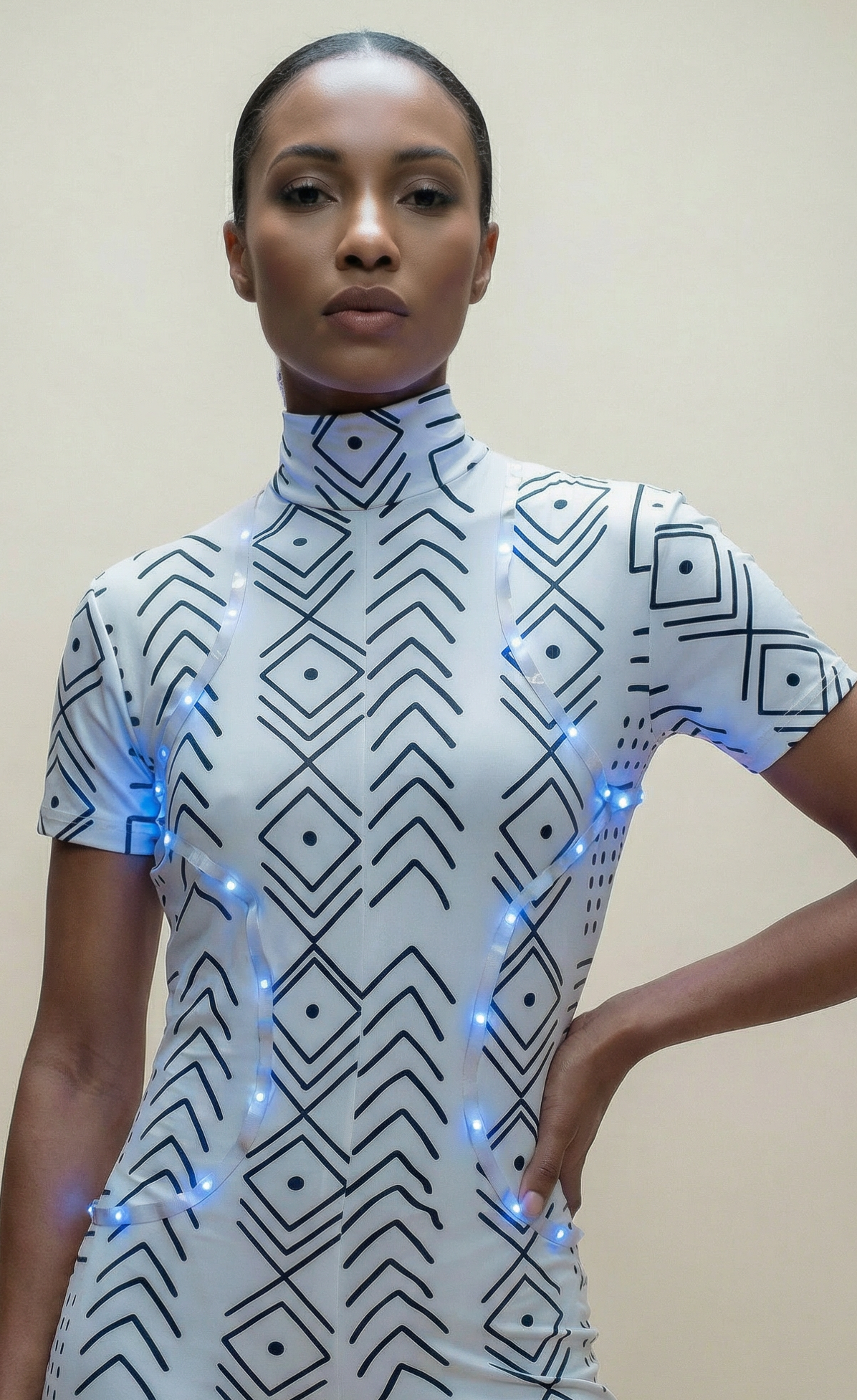 Luminous Bodysuit (Mud Cloth)