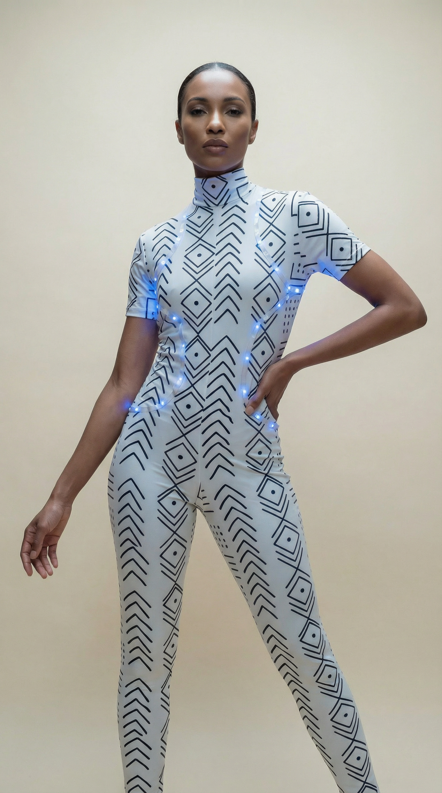 Luminous Bodysuit (Mud Cloth)