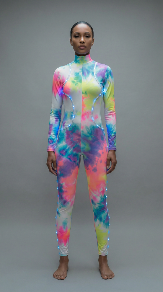 Luminous Bodysuit (Rainbow Tie Dye)