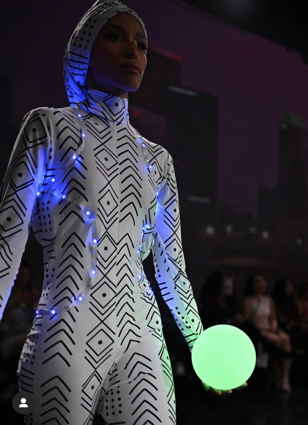 Luminous Bodysuit (Mud Cloth)