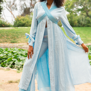 Coastal Breeze Robe w Butterfly Appliqué  (Maxi)