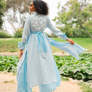 Coastal Breeze Robe w Butterfly Appliqué  (Maxi)