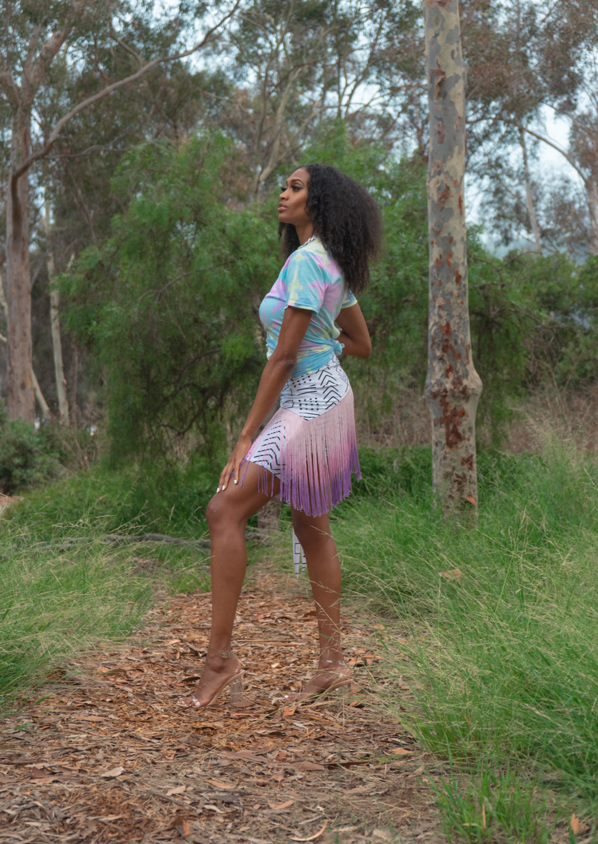 Versatile Triangle Scarf - Mud Cloth