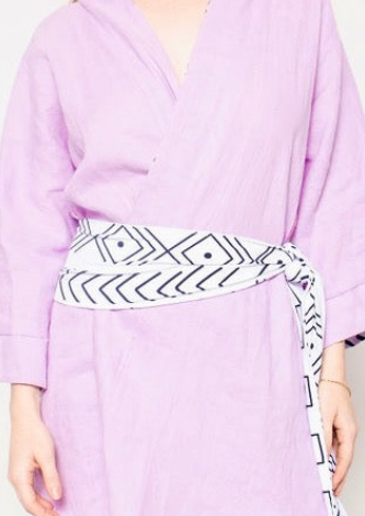 Lilac Linen Robe (Midi)