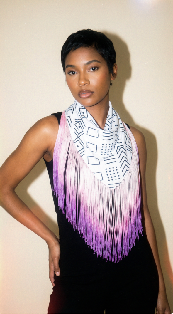 Versatile Triangle Scarf - Mud Cloth