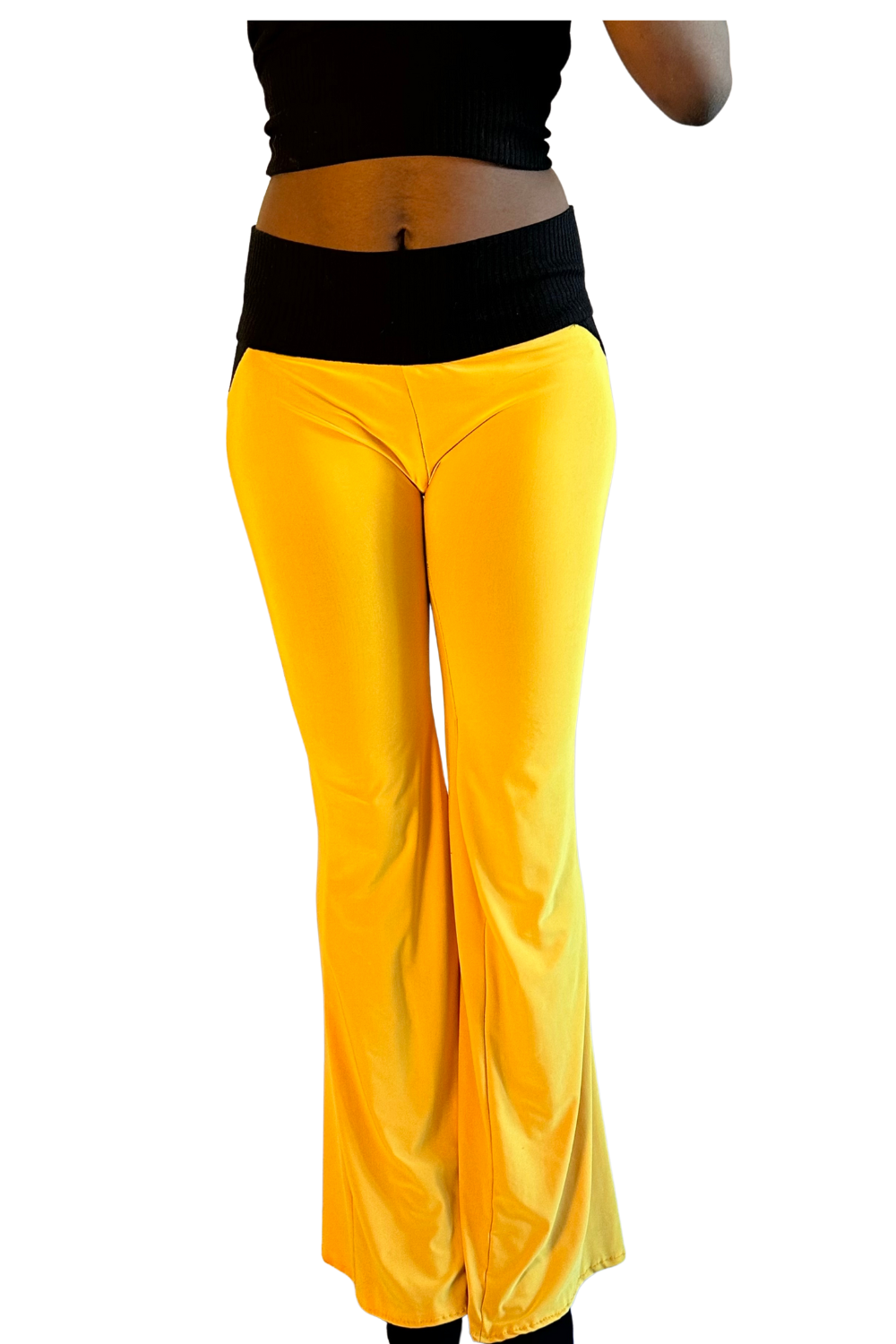 Golden Yellow Boot Leg Pants