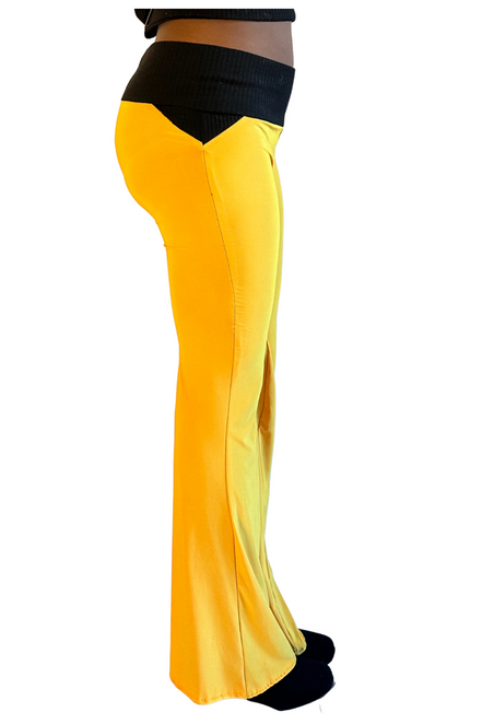 Golden Yellow Boot Leg Pants