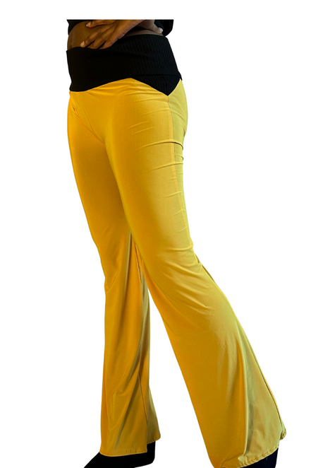 Golden Yellow Boot Leg Pants