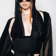 Starry Night Hooded  Blouse