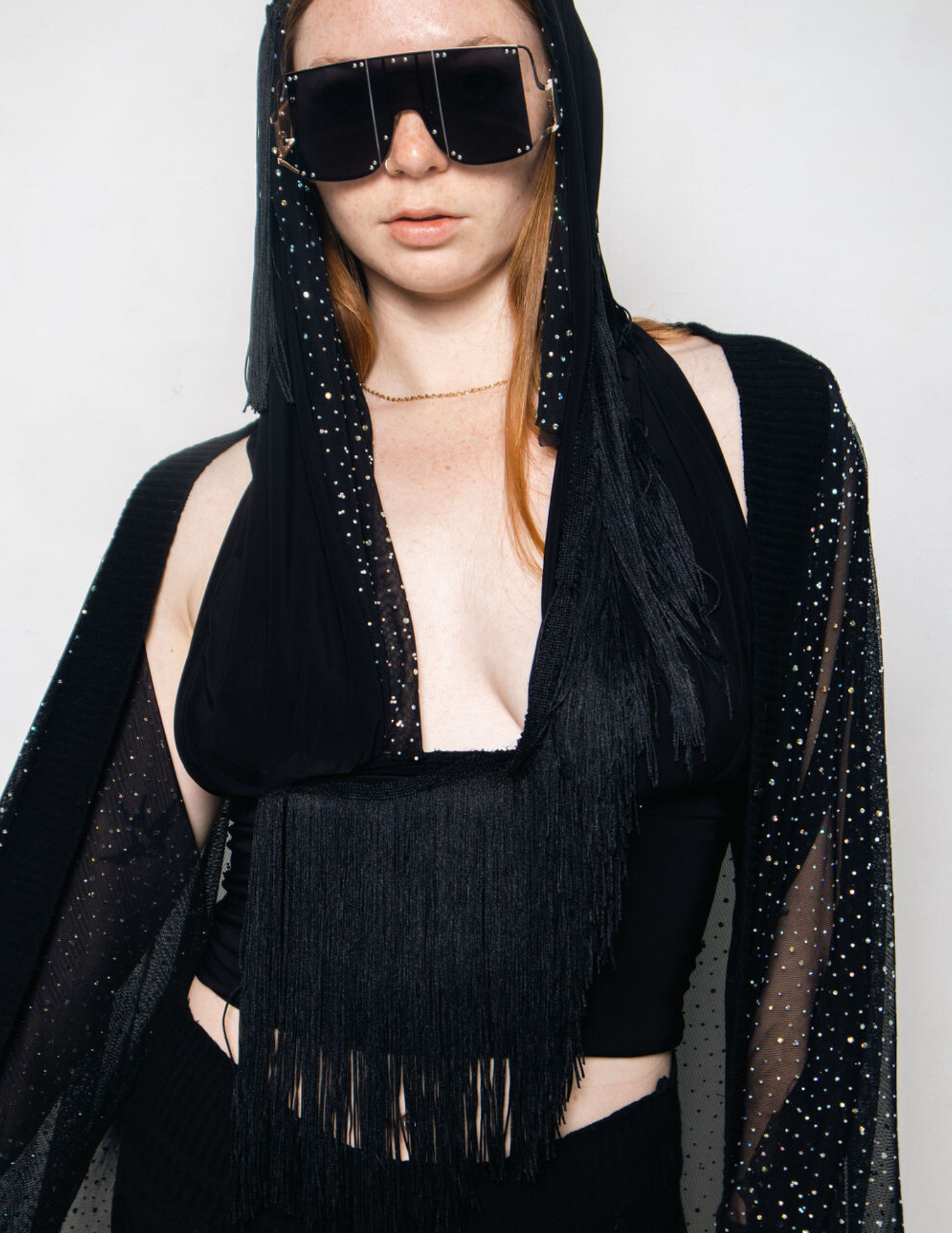 Starry Night Hooded  Blouse